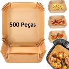 Kit 500 Formas de Papel 16cm Fritadeira Air Fryer Quadrada