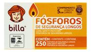 Kit 5cx De Fósforo De Segurança Longo Billa 5cm 250 Unidades