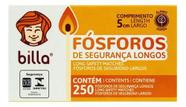 Kit 5cx De Fósforo De Segurança Longo Billa 5cm 250 Unidades