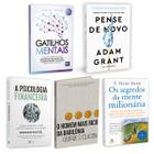 Kit 5livros, Gatilhos Mentais, Psicologia Financeira, Homem Mais Rico da Babilônia, Segredos da Mente Milionária, Pense de Novo