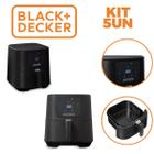 Kit 5un Fritadeira Elétrica Digital 7L Black+Decker AFD7QBR Preto 127v 1700w