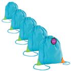 Kit 5x Mochila tipo Saco Gym Sack em TNT 30x35cm Messina TopGet