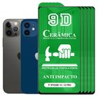 Kit 5x Película 9D Cerâmica iPhone 12 e 12 Pro - Protetora Anti Impacto Queda Choque Shock Flexível Nano Gel