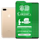 Kit 5x Película 9D Cerâmica iPhone 6 / 7 / 8 Plus - Protetora Anti Impacto Queda Choque Shock Flexível Nano Gel