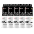 Kit 5X Power Glutamina 100G + 5X Power Creatina 100G