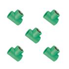 KIT 5x Tee Misto 25 x 3/4" BSP PPR Verde para Água Quente e Fria AMANCO - Amanco Wavin