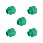 KIT 5x União Simples 20 mm PPR Verde para Água Quente e Fria AMANCO - Amanco Wavin