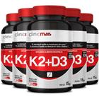 Kit 5X Vitamina K2 + Vitamina D3 30 Cápsulas Clinicmais