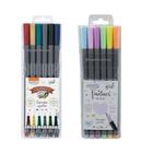 Kit 6/12/16/18/24 Canetas Coloridas Ponta Fina Fineliner BRW 0.4mm