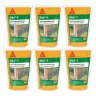 Kit 6 Aditivo Impermeabiliza Sika-1 Argamassa Concreto 1 Lt