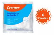 KIT 6 Algodão Quadradinho Cremer Multifunções Com 1500 UN