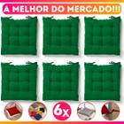 KIT 6 Almofadas Assento Grande Cheio Decorativa Futon 40x40CM Banco Sofá Poltrona Cadeira