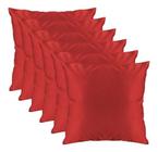 Kit 6 Almofadas Decorativas Para Sala e Quarto Suede Vermelho - WeD Decor