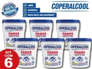 Kit 6 Baldes 900 Panos Umedecido Coperalcool Álcool 70 INPM