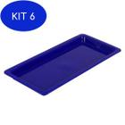 Kit 6 Bandeja Plástica Azul - Pequena - Nova Ogp