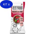 Kit 6 Biscoito De Arroz Chocolate Meio Amargo Fit Food 60G