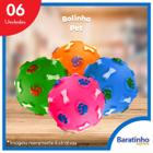 Kit 6 Bolinhas Anti Stress Brinquedo Mordedor Pet Cachorro
