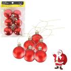 Kit 6 Bolinhas Decoração Enfeites De Árvore De Natal 4cm Enfeitar Decorar Pendurar