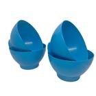 Kit 6 Bowl Cumbuca P/ Sopas Caldos Sobremesa Plástico 700 Ml Azul