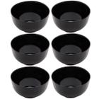 Kit 6 Bowls de Vidro 700ml Cumbucas Preto Tigela Sopa Saladas Caldos Sobremesas Opalino Lyor