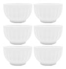 Kit 6 Bowls Tigela Cumbuca Canelada Porcelana Sopa Caldo