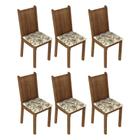 Kit 6 Cadeiras de Jantar 4290 Madesa - Rustic/Lírio Bege