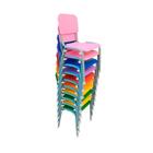 Kit 6 cadeiras escolar infantil lg flex empilhavel coloridas - t3