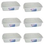 Kit 6 Caixa Organizadora Container 5 L C/Tampa 34x24x11Cm - Arqplast