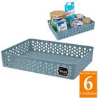 Kit 6 caixas cesto organizador grande multiuso guarda roupa closet gaveta escritório quarto infantil - Usual Plastic