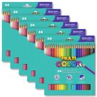 Kit 6 caixas de Lápis de cor Multi Color EcoLápis com 24 cores vivas