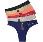Kit 6 Calcinhas Tanga Sem Costura Corte A Laser Não Marca Hangar Moriah e Amorarma