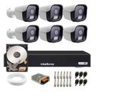 Kit 6 Câm Segurança Full Hd Full Color Dvr 8ch Intelbras Hd 500gb