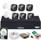 Kit 6 Câmeras de Segurança HD Dvr 8 Ch Intelbras