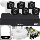 Kit 6 Câmeras de Segurança hd Dvr intelbras full hd 8ch mhdx c/hd - Intelbras/Afc