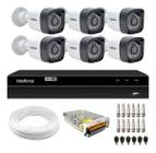 Kit 6 Câmeras de Segurança TF 2020 B Full HD 1080p 2MP Bullet Visão Noturna 20 Metros + DVR Intelbras MHDX 1308 Multi HD de 8 Canais