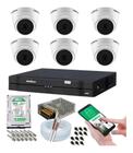 Kit 6 Câmeras Dome Intelbras 1120d Dvr 8 Canais Com Hd