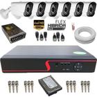 Kit 6 Câmeras Full HD 1080p Híbrida 2.0 MP DVR 8 Canais Multi HD - Alta Definição - E-Think