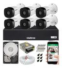 Kit 6 Câmeras Intelbras 1120b Hd Dvr Mhdx 8 Canais