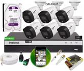 Kit 6 Cameras Intelbras Full Color Dvr 8ch Full C/ Purple 2t