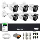 Kit 6 Câmeras Intelbras VHD 1130 B HD 720p Visão Noturna 30m Resistente à Chuva IP67 + Dvr Intelbras MHDX 1108-C 8 Canais + HD SkyHawk 1TB