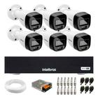 Kit 6 Câmeras Intelbras VHD 1220 B G7 Full Color Bullet Full HD 1080p Multi HD IR 20m + DVR Gravador de Vídeo Intelbras MHDX 3008-C