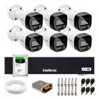 Kit 6 Câmeras Intelbras VHD 1220 B G7 Full Color Bullet Full HD 1080p Multi HD IR 20m + DVR Gravador de Vídeo Intelbras MHDX 3108-C + HD 1TB BarraCuda