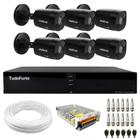 Kit 6 Câmeras Intelbras VHD 1230 B Full HD 1080p Bullet Black G7 Visão Noturna 30m IP67 + Dvr Tudo Forte TFHDX 3308 8 Canais Com App Xmeye - Intelbras e Tudo Forte