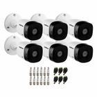 Kit 6 Câmeras Intelbras VHD 1230 B Full HD 1080p Bullet Visão Noturna de 30 metros IP67 + Conectores