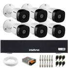 Kit 6 Câmeras Intelbras VHD 1230 B Full HD 1080p Bullet Visão Noturna de 30 metros IP67 + Dvr Intelbras MHDX 1108-C 8 Canais