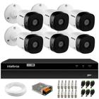 Kit 6 Câmeras Intelbras VHD 1230 B Full HD 1080p Bullet Visão Noturna de 30 metros IP67 + DVR Intelbras MHDX 1308 8 Canais