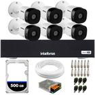 Kit 6 Câmeras Intelbras VHD 1230 B G7 Bullet Multi-HD FULL HD 1080p Visão Noturna 30m Proteção IP67 + DVR Gravador MHDX 1108-C 8 Canais + HD 500GB