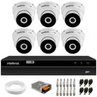 Kit 6 Câmeras Intelbras VHD 3230 D G7 Dome Full HD 1080p Visão Noturna de 30m IP67 + DVR Intelbras MHDX 1308 8 Canais