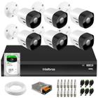 Kit 6 Câmeras Intelbras VHD 3530 B 5MP HDCVI Bullet Visão Noturna 30m IP67 + DVR Intelbras IMHDX 5108 8 Canais + HD 1TB BarraCuda