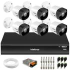 Kit 6 Câmeras Intelbras VHD 3530 B 5MP HDCVI Bullet Visão Noturna 30m IP67 + DVR Intelbras IMHDX 5108 8 Canais